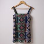 Bandit & the Babe Bermuda Patchwork Mini Dress Small Multicolor Boho Festival Black Photo 1