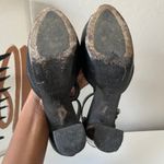 Brunello Cucinelli  Black Leather Platform Block‎ Heel Peep T-Strap Sandals 40.5 Photo 6