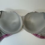 Cacique Bra 44DDD Gray Floral Padded Underwire Adjustable Clasp Back Photo 2