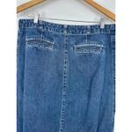 Old Navy Vintage Y2K  Denim Jean Skirt Size 14 Maxi Straight Cut Cotton Side Slit Photo 4