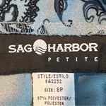 Sag Harbor Petite Size 8 Floral Blue Skirt Back Zipper Flawed Hem is not sewn Photo 5