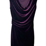 Jessica Howard  Velvet Cocktail Dress Purple Size 8 Elegant Formal Eveningwear Photo 0
