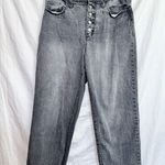 Universal Threads Universal Thread Gray Wash Denim High Rise Button Front Vintage Straight Jean Photo 0