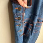 Faded Glory  Vintage 70s Hippie Groovy Denim Jean Overalls Blue Photo 5