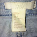 H&M Light Denim Short Shorts Daisy Dukes w/Rolled Cuffs 5 Pocket Jeans-Size 4 Photo 5