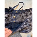 Tommy Hilfiger Tote Bag Navy White Monogram Jacquard Large Shoulder Bag Women Photo 7