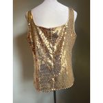 Glam fairy Gold Sequin Square Neck Sleeveless Tank Top 12 party festive y2k Photo 1