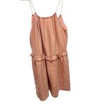Striped Peach Sleeveless tie tassel Dress boutique medium nwt Pink Photo 2