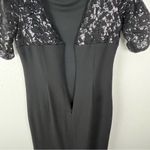 Calvin Klein Black Sequin Sleeves Hidden Back Zipper Lined Maxi Dress, Size 4 Photo 6