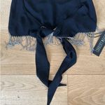 Current Mood  - Chain Hem Tie Back Halter Neck Top in Black & Silver Photo 3