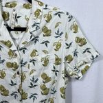 Kuhl Elsie Short Sleeve Button Up Tie Front Ivory Lemon Shirt Top Women's Size S Photo 5