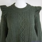 Madewell  Hollydene Ruffle-Shoulder Pullover Sweater, women's‎ size M Photo 5