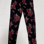 No Boundaries Floral Black and Red Women's Joggers  Photo 0