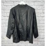 Vintage Venezia Vitale Lazer Cut Eyelet Leather Jacket Black Size XL Womens Size L Photo 6