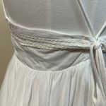 Skylar + Madison Skylar Madison White Lined Spaghetti Strap Adjustable Mini Dress Women Medium Photo 2