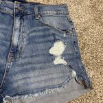 Aeropostale Blue Distressed Jean Shorts High-Waisted Photo 4