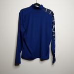 Spyder Half-zip Base Layer Top Pullover Blue Black Spiderweb M Photo 4