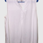 Woman Within  Tank Top White V-Neck Rayon Shirt New 14/16 Photo 0