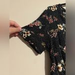 Hiatus NWOT  Black and Pink Floral Polka Dot Button Down Romper size small Photo 3