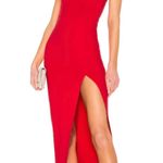 Super down red Formal Dress Strapless Photo 0