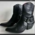 ZARA Cowboy Ankle Boots with Buckle Detail Photo 1