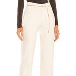 We Wore What  Jeans Womens 25 Cream‎ High Rise Dad Rigid Denim Straight Pants New Photo 10