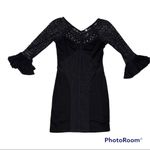 Free People  Black Crochet Dress Photo 5