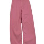 Maeve Women's Pink The Ettie High Rise Frayed Hem Crop Wide Leg Jeans Size 26T Photo 1