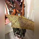 Madewell Zip Crossbody Bag Purse Tote Spotted Calf Hair Animal Print $158 Photo 3