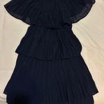 Just Me  Navy Tiered Ruffled Maxi Dress Photo 0