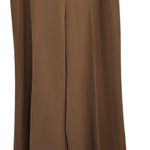 Oscar de la Renta Oscar by Tan Wide Leg Pants Side Button Detail Size 16 Career Photo 0