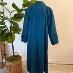 London Fog  | Teal Button-Up Trench Coat Photo 3