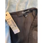 Madewell Black Polka Dot Wide Leg Jumpsuit V Neck Flutter Sleeve Smocked Waist Photo 2