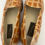 Sesto Meucci Croc Embossed Gold Tan Loafers Size 7.5 Photo 4