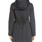 Cole Haan | Women's Small | Black Rain Jacket Tie Waist in Back Hide-Away Hood Photo 1