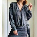 Diane Von Furstenberg  Silk Y2K Does 40s Dress Mini Grey Tie Dye Print Photo 9