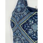 Lands' End Size 22W Paisley Floral Blue Underwire Padded Tankini Swim Top Modest Photo 1