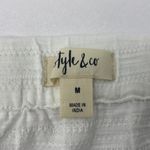 Style & Co NWT  Embroidered Flutter-Strap Tank‎ Top White Medium (Z155) Photo 2