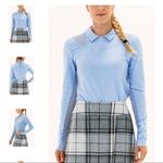 FORAY GOLF Women’s CHECKMATE long sleeve POLO Navy/Black size Large Blue Photo 1