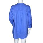 Vermont Country Store Shirt Women Medium Blue Stripe Popover Casual Boho Peasant Photo 3