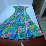 Ralph Lauren Lauren  Floral Crinkle Georgette Tiered Dress Size 2 Tropical‎ NEW Photo 10