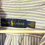 Ralph Lauren  Blue and White Striped Long Sleeve Dress Button-Up Shirt Medium Photo 3