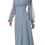 Azazie  Matilda Dress In Dusty Blue Photo 0