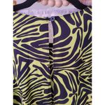 Rent the runway size 4 low cut ronny kobo zebra print green dress ruffle animal Photo 8