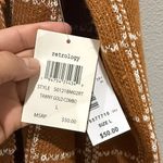 Retrology Rust Orange White Plaid Print Open Front Cardigan Size L Size L Photo 1