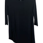 Clara Sun Woo Black Stretch Asymmetrical Tunic Top Size S Photo 0