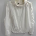 ZARA  Womens Top White blogger Turtle Neck Elastic Hem 3/4 Sleeves size xs-small Photo 0