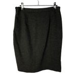 Banana Republic Dark Gray Pleated Faux Wrap Pencil Career Skirt 2 Photo 2