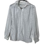 Vintage All Hours Womens White Embroidered Eyelet Shirt Bohemian Cottagecore Photo 0