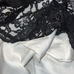 White House | Black Market  size 2 strapless black lace white lined prom dress Photo 3